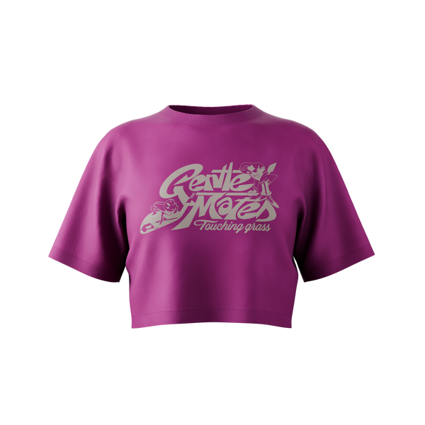Crop top Touching Grass rose
