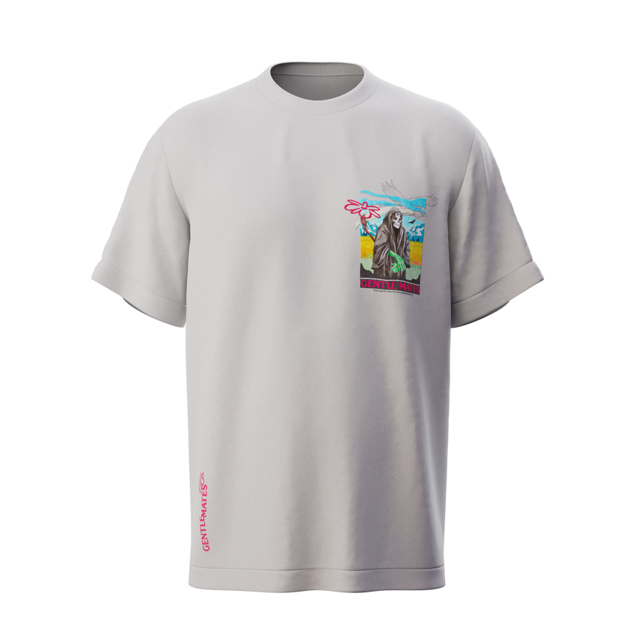 T-shirt faucheuse blanc 1
