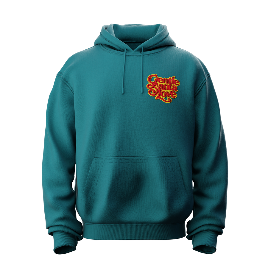 Hoodie Gentle Santa Love vert 1